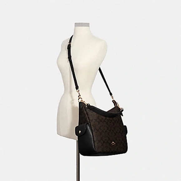 Coach Pennie Shoulder Bag In Signature Canvas - Picture 4 of 9